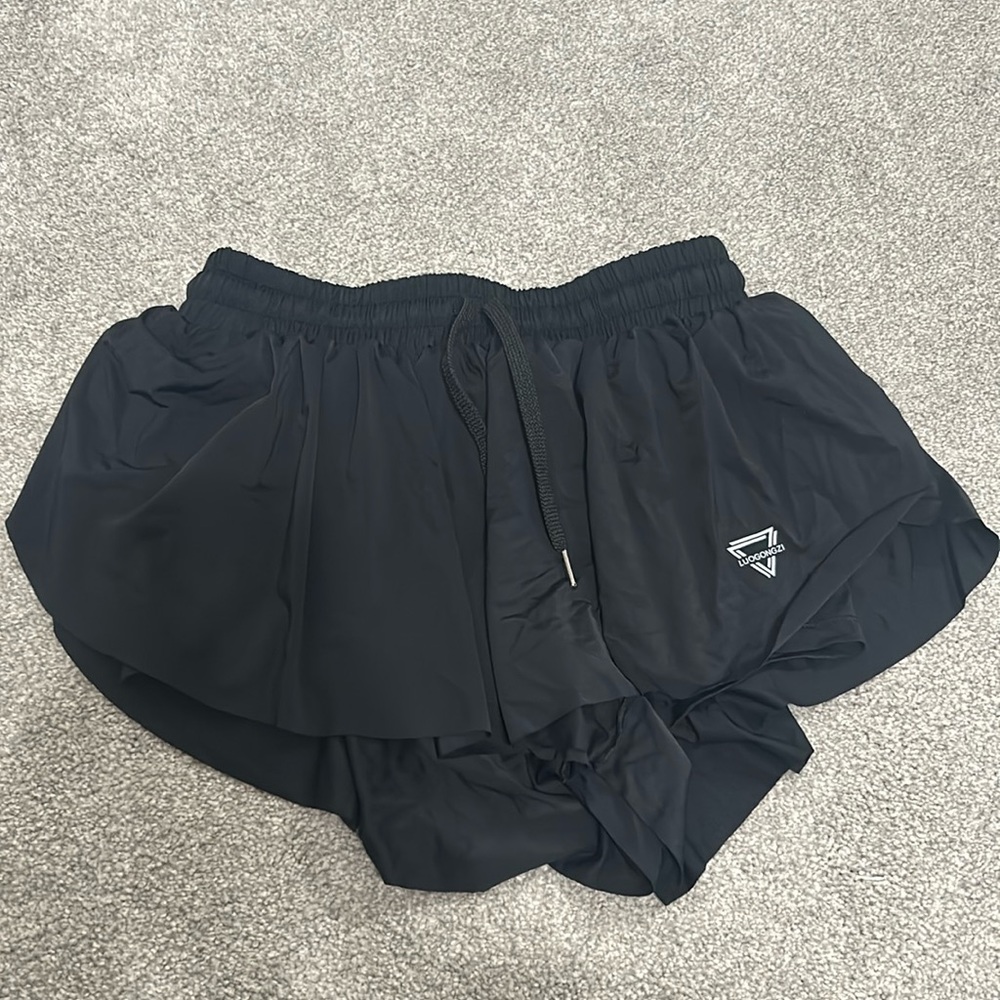 Black flowy shorts